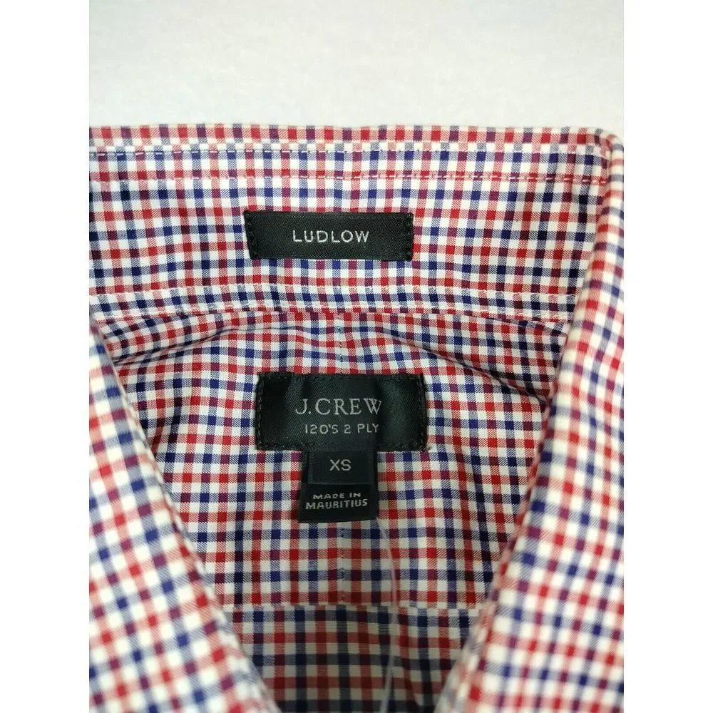 J. Crew Shirt Mens XS Multicolor Ludlow 120s 2 Ply Classiccore Normcore Corpcore